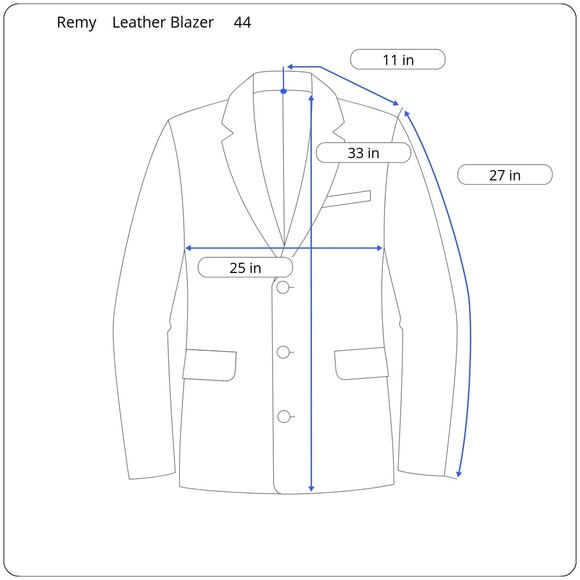 VTG‎ Remy Black Soft Leather Blazer Men's 44 Soft Leather Rocker Western Jacket - Picture 8 of 8